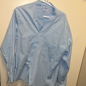 Zara man crossbody Asian influence shirt